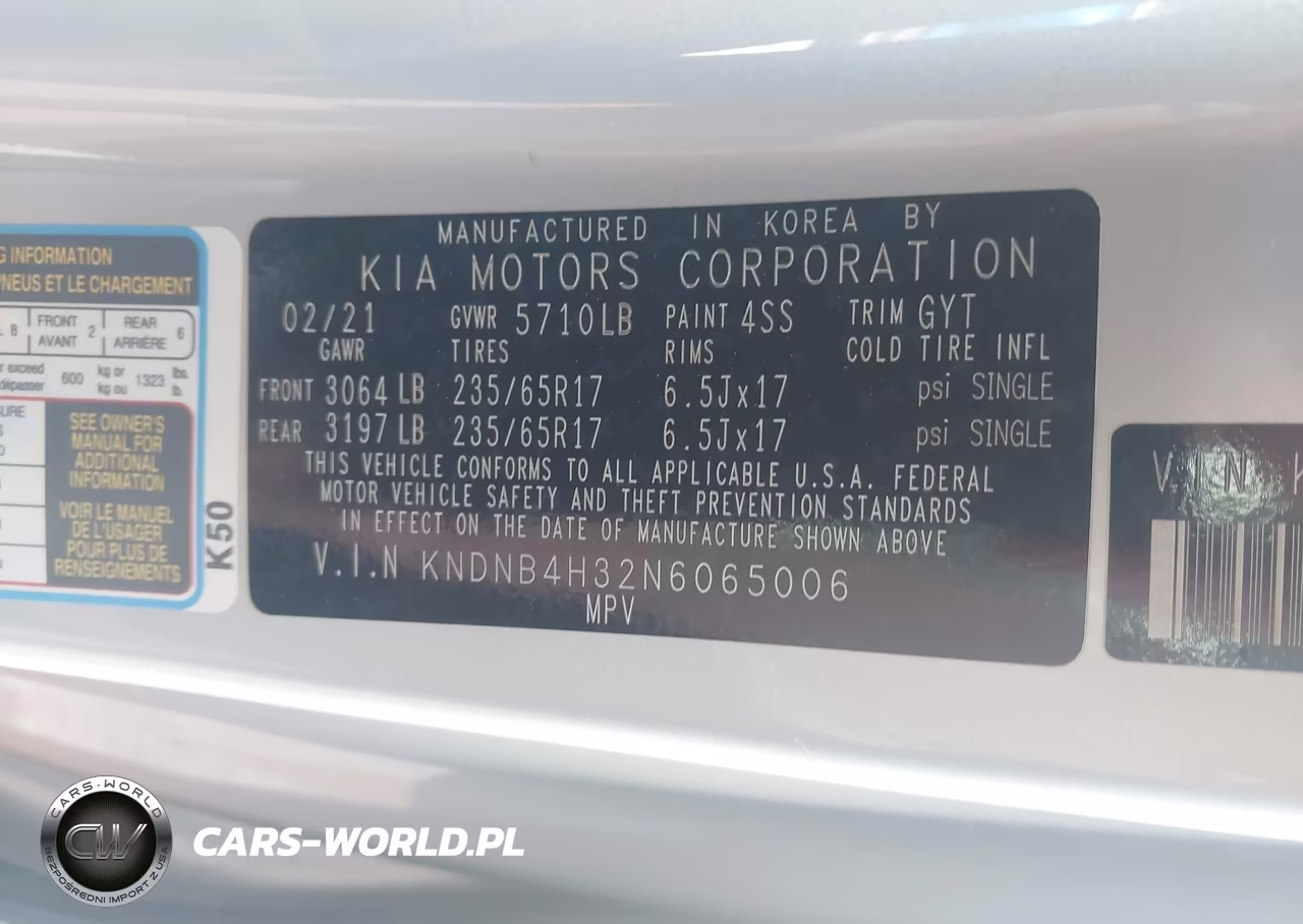 2022 Kia Carnival Mpv Lx Seat Package VIN:KNDNB4H32N6065006 - 9