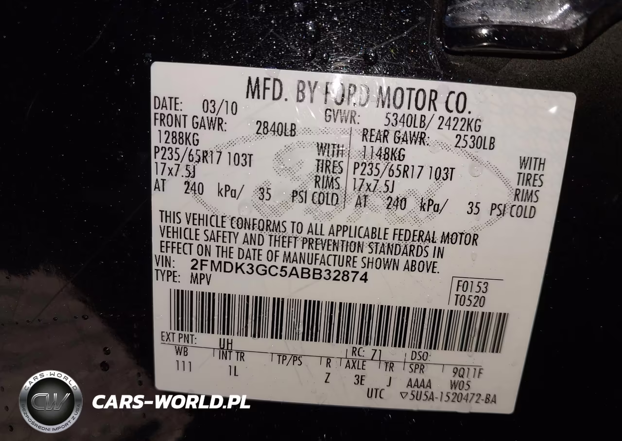 2010 Ford Edge Se VIN:2FMDK3GC5ABB32874 - 9