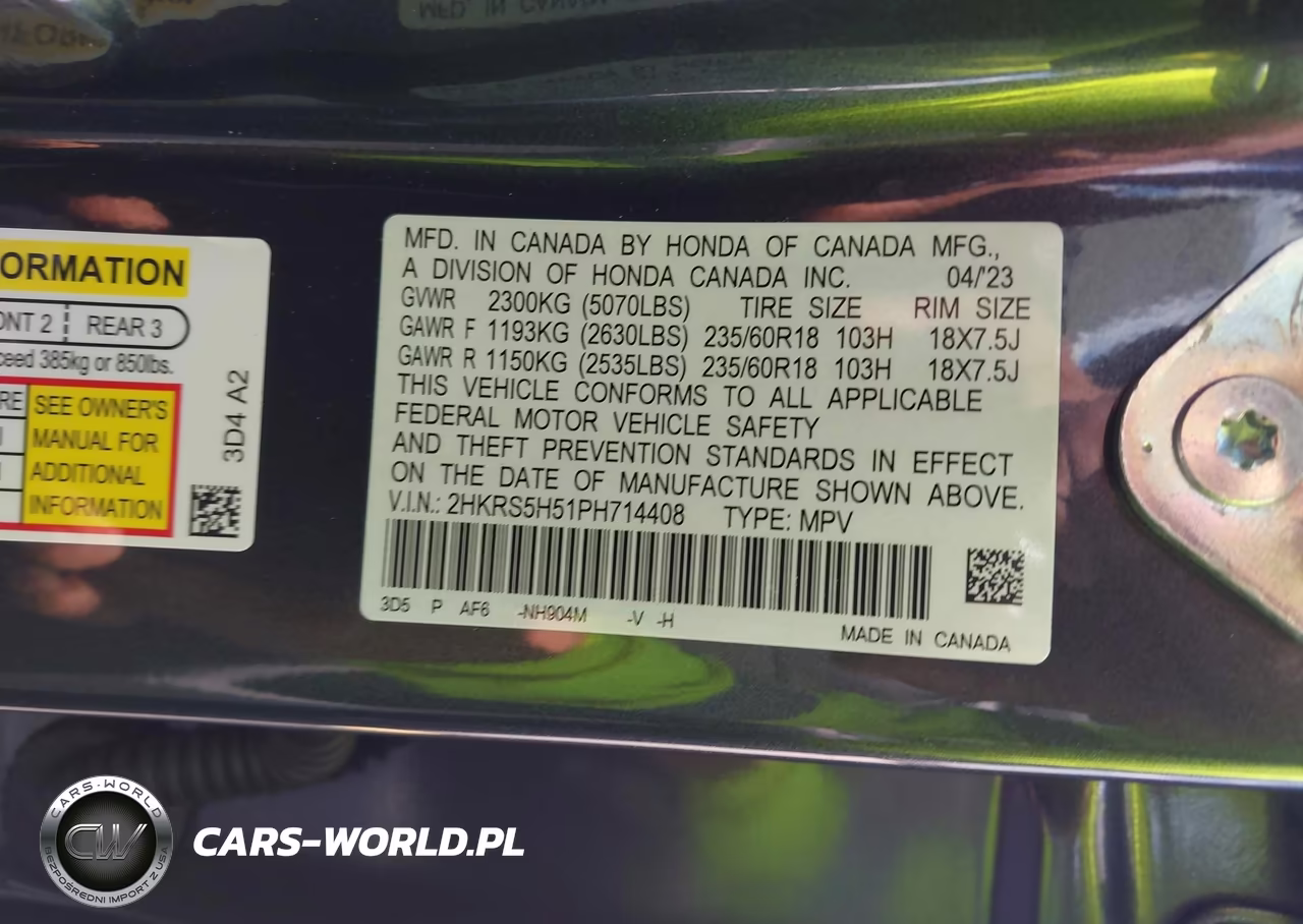 2023 Honda Cr-V Hybrid Sport VIN:2HKRS5H51PH714408 - 9