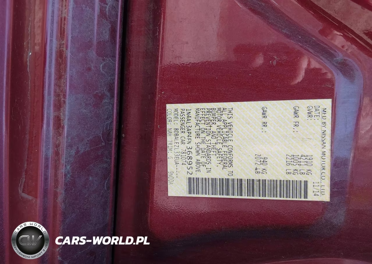 2015 Nissan Altima 2.5 S VIN:1N4AL3AP4FN368952 - 9