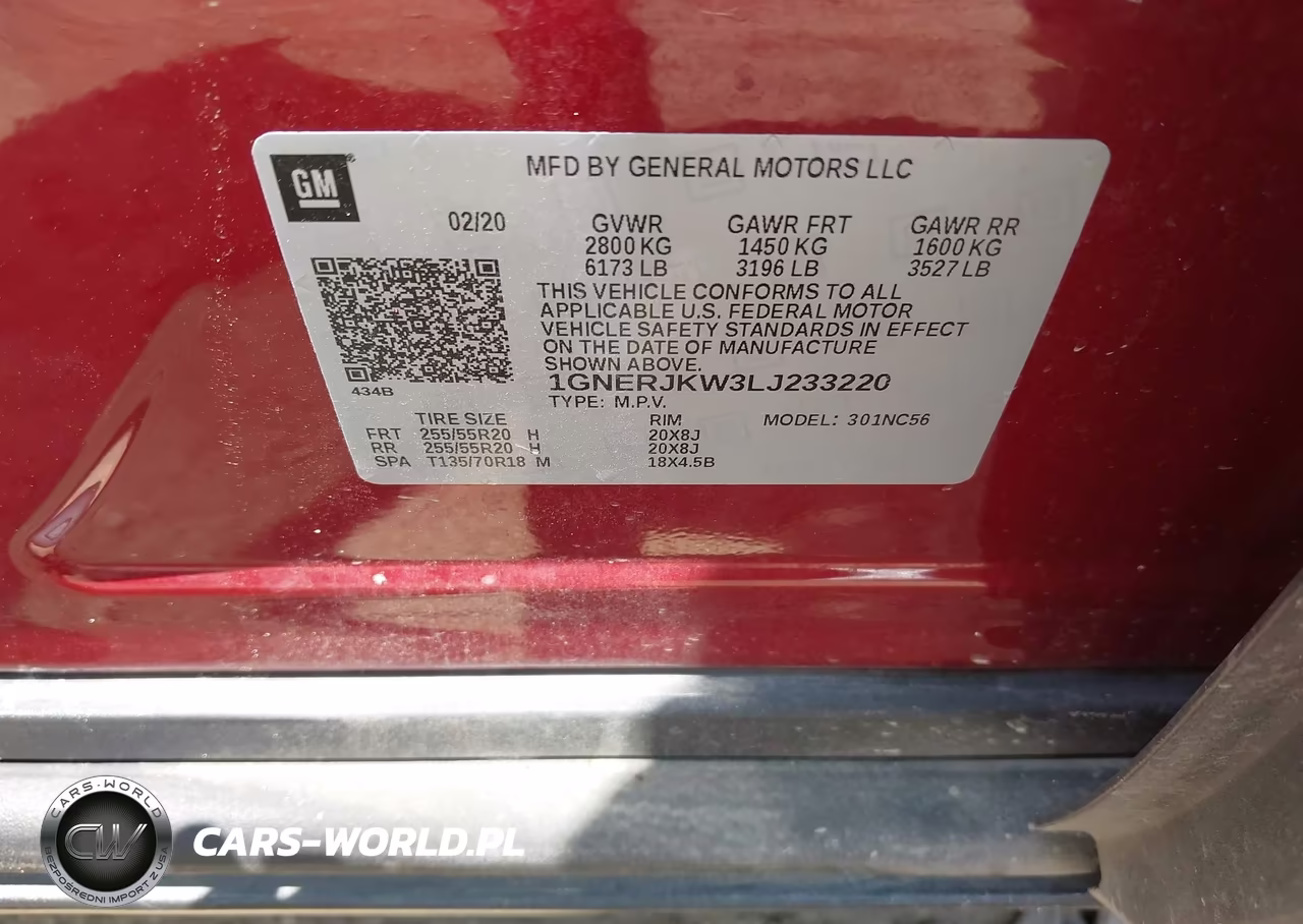 2020 Chevrolet Traverse Fwd Rs VIN:1GNERJKW3LJ233220 - 9