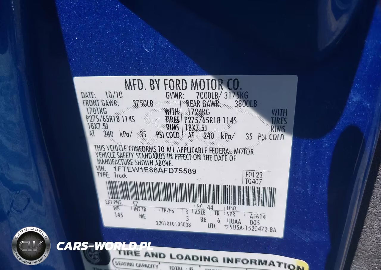 2010 Ford F-150 Xl-Xlt VIN:1FTEW1E86AFD75589 - 9