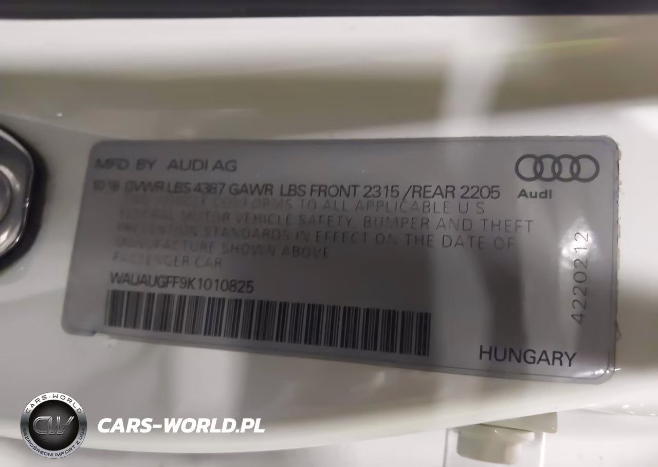 2019 Audi A3 VIN:WAUAUGFF9K1010825 - 9