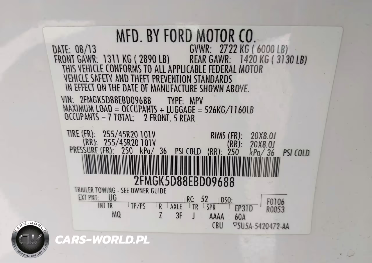 2014 Ford Flex Limited VIN:2FMGK5D88EBD09688 - 9