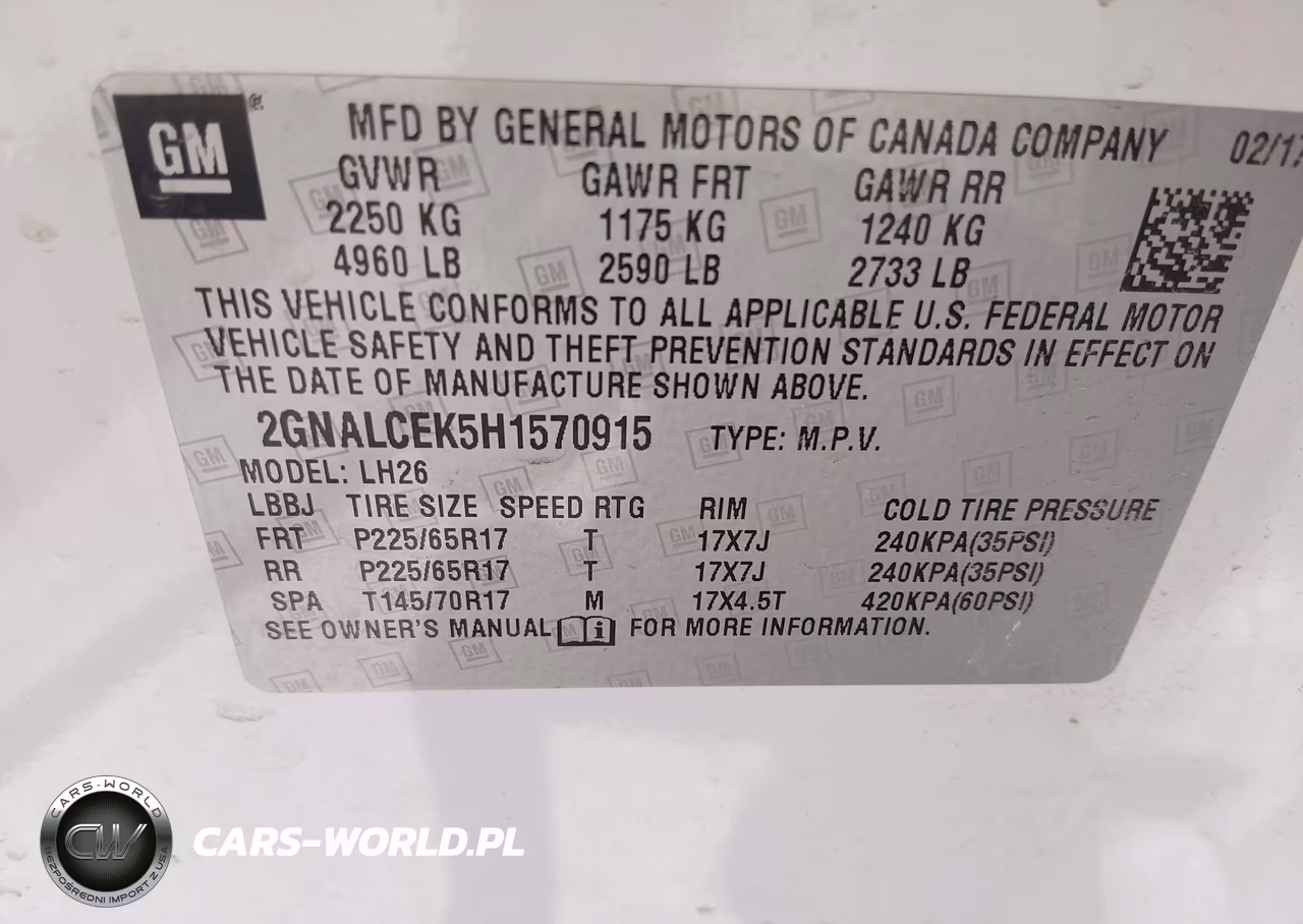 2017 Chevrolet Equinox Lt VIN:2GNALCEK5H1570915 - 9