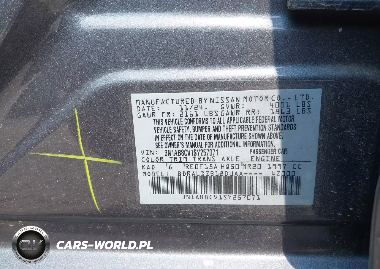 2025 Nissan Sentra Sv VIN:3N1AB8CV1SY257071 - 9