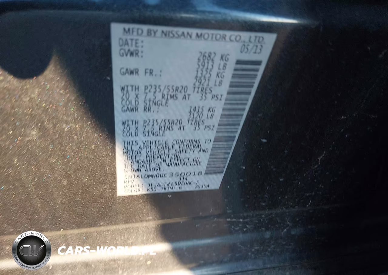 2013 Infiniti Jx35 VIN:5N1AL0MN0DC350018 - 9