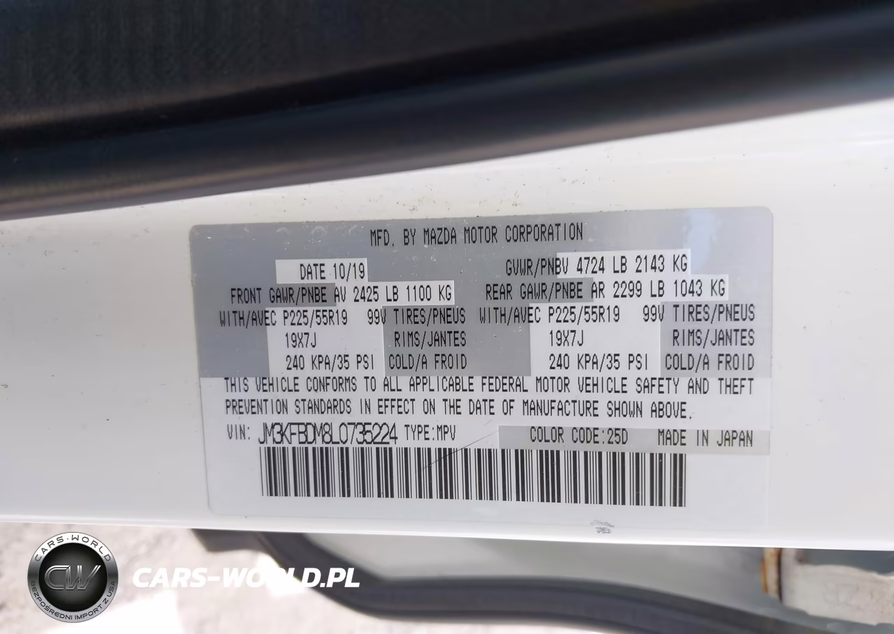 2020 Mazda Cx-5 Grand Touring VIN:JM3KFBDM8L0735224 - 9
