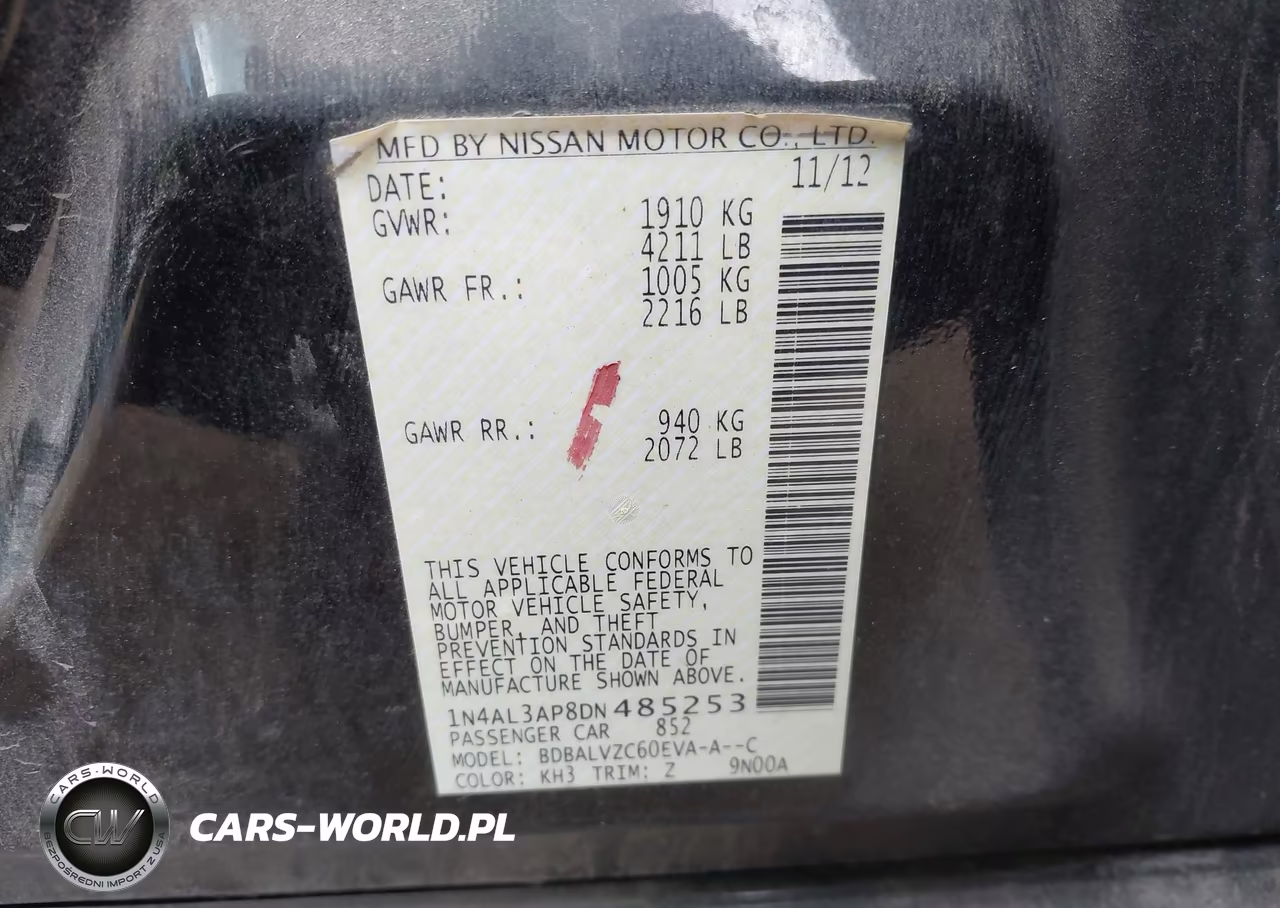 2013 Nissan Altima 2.5 Sl VIN:1N4AL3AP8DN485253 - 9