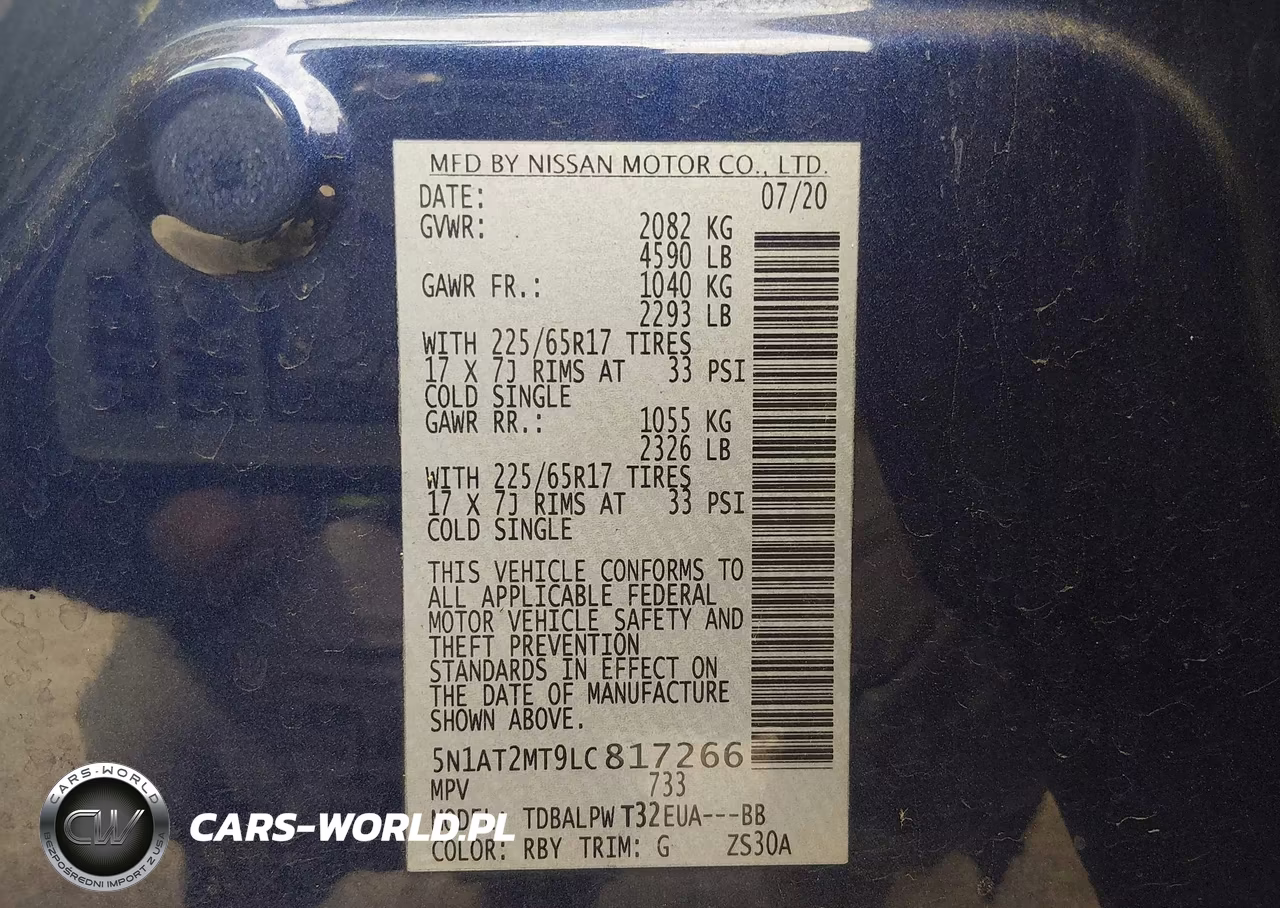 2020 Nissan Rogue S Fwd VIN:5N1AT2MT9LC817266 - 9