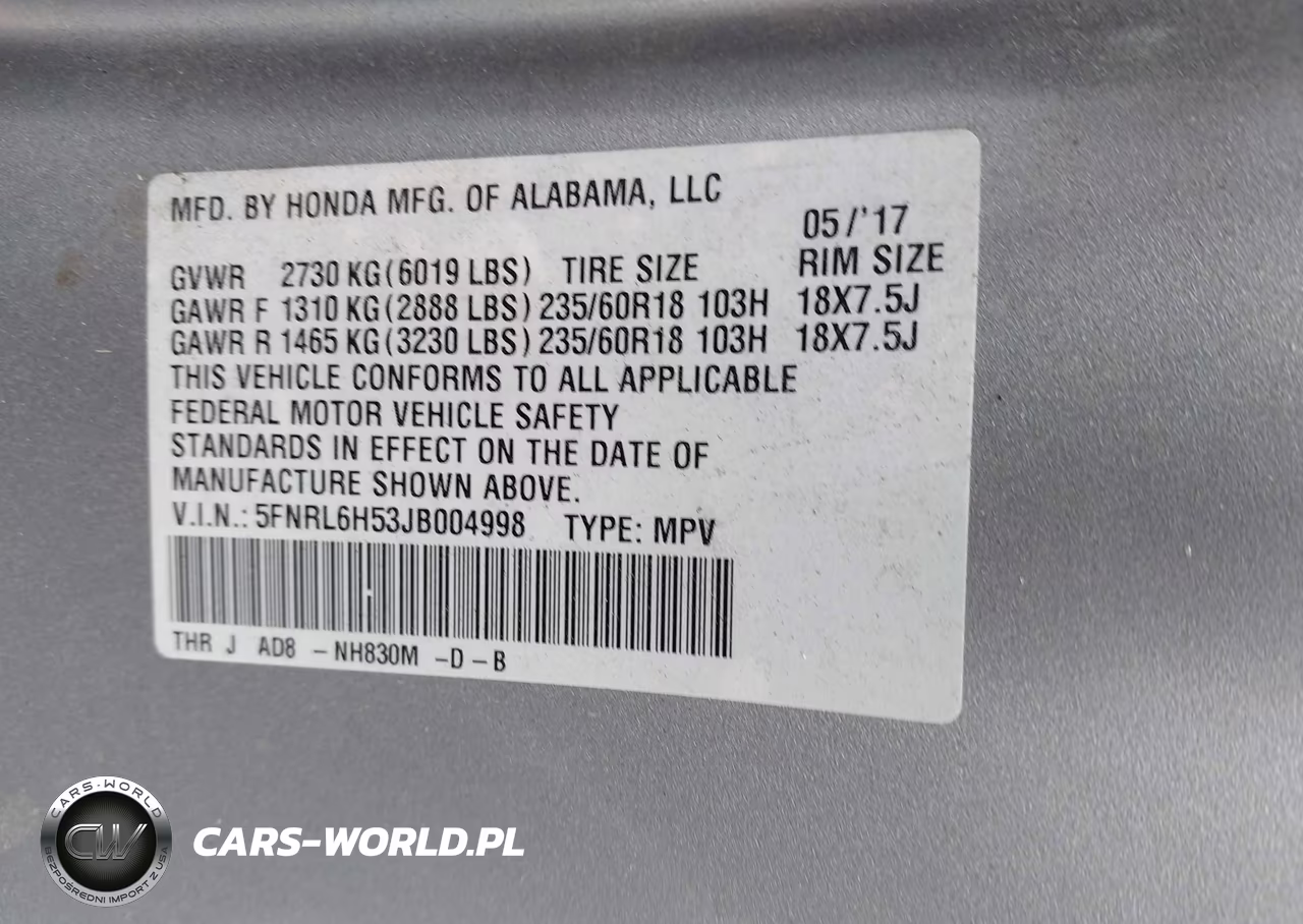 2018 Honda Odyssey Ex VIN:5FNRL6H53JB004998 - 9