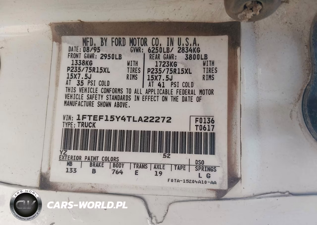 1996 Ford F150 VIN:1FTEF15Y4TLA22272 - 9
