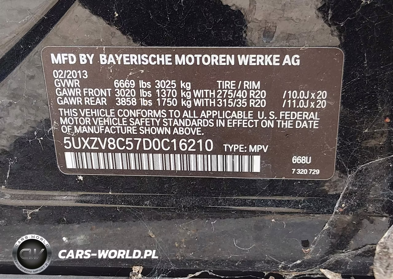 2013 BMW X5 xDrive50I VIN:5UXZV8C57D0C16210 - 9
