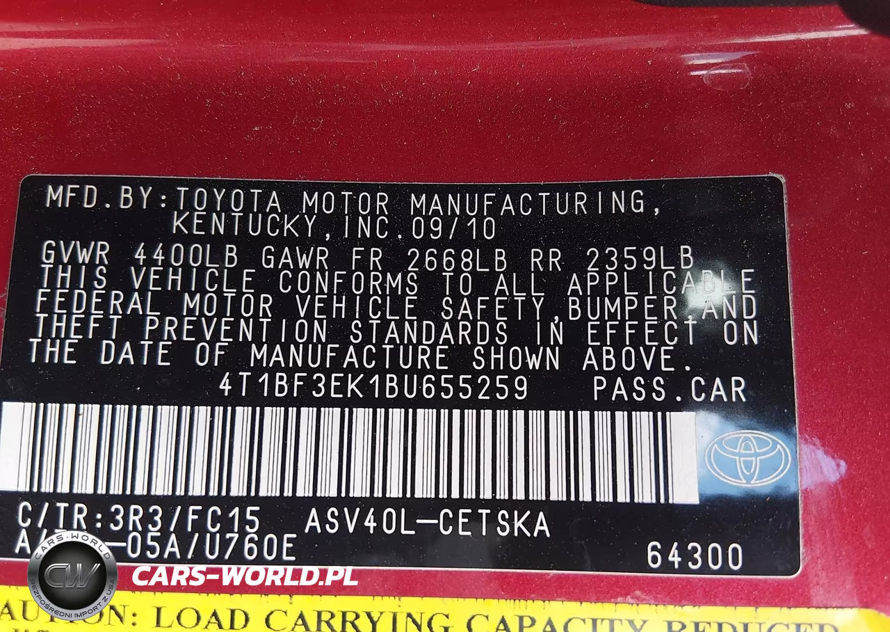 2011 Toyota Camry Se VIN:4T1BF3EK1BU655259 - 9