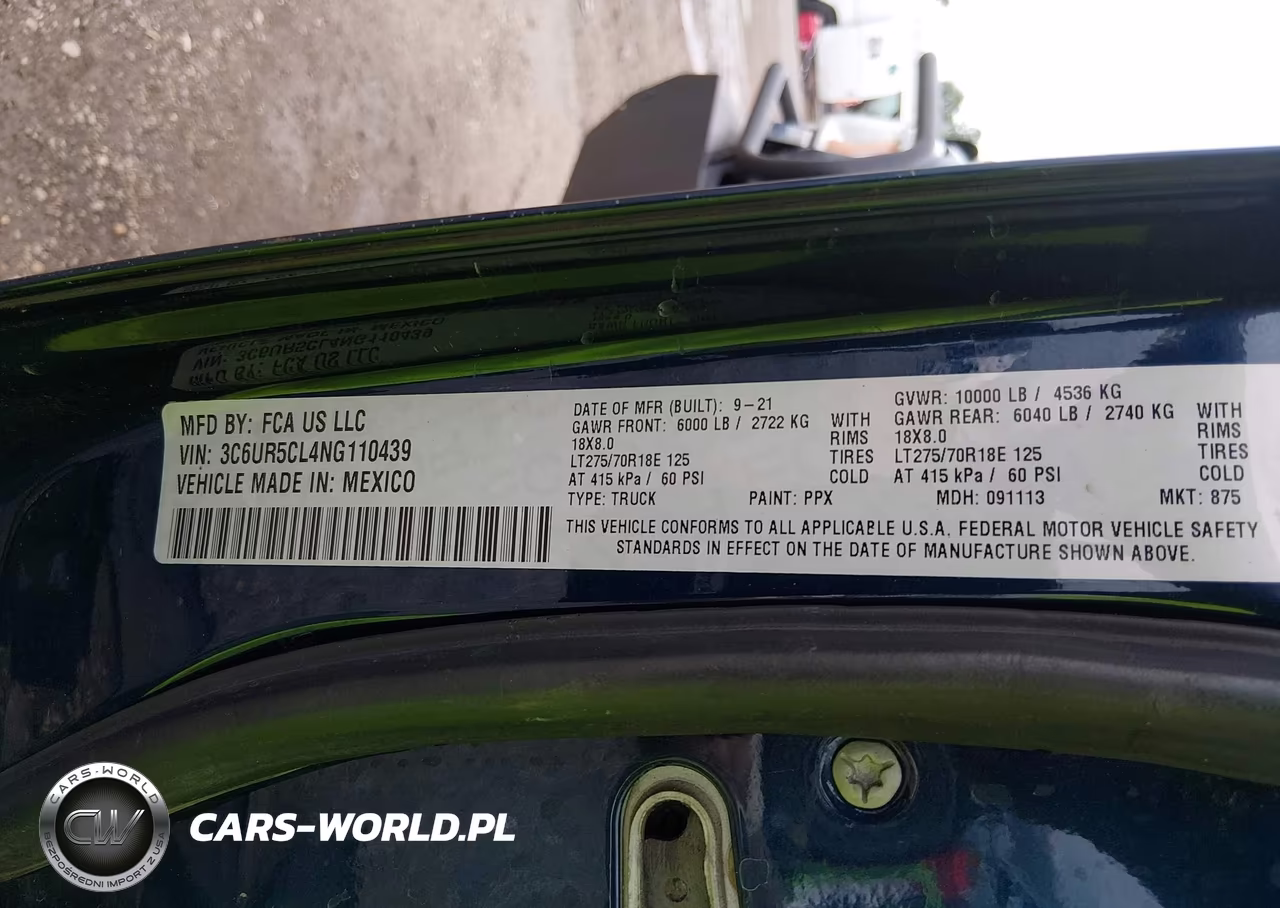 2022 Ram 2500 Tradesman 4X4 6'4 Box VIN:3C6UR5CL4NG110439 - 9