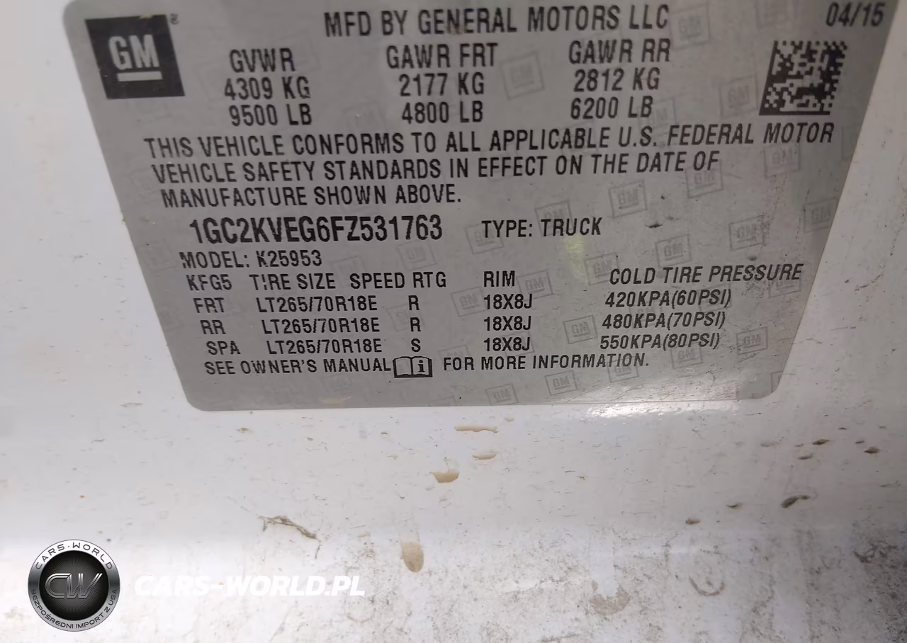 2015 Chevrolet Silverado 2500Hd Built After Aug 14 Lt VIN:1GC2KVEG6FZ531763 - 9