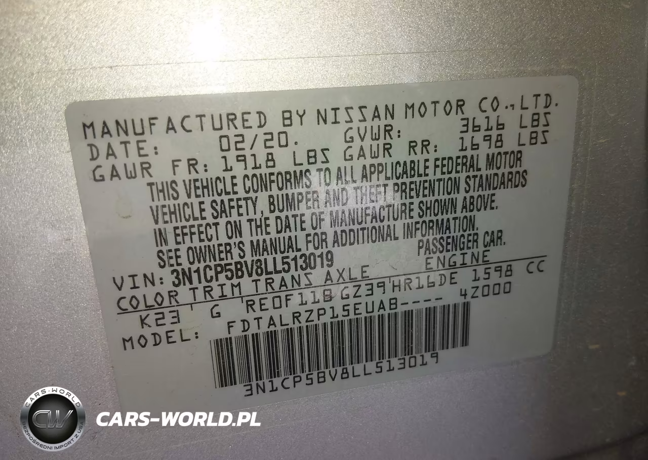 2020 Nissan Kicks S Xtronic Cvt VIN:3N1CP5BV8LL513019 - 9