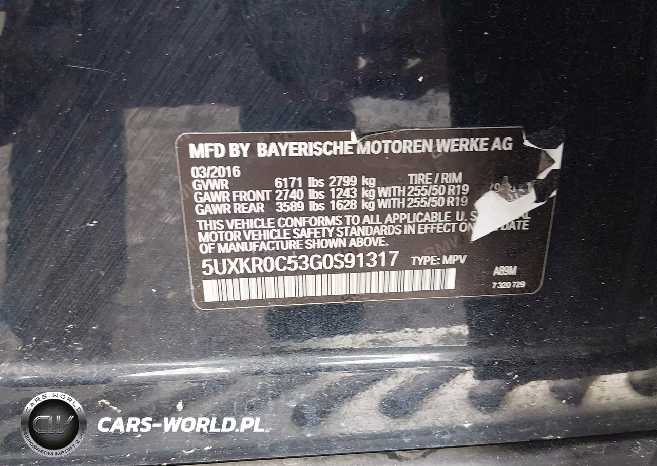 2016 BMW X5 xDrive35I VIN:5UXKR0C53G0S91317 - 9