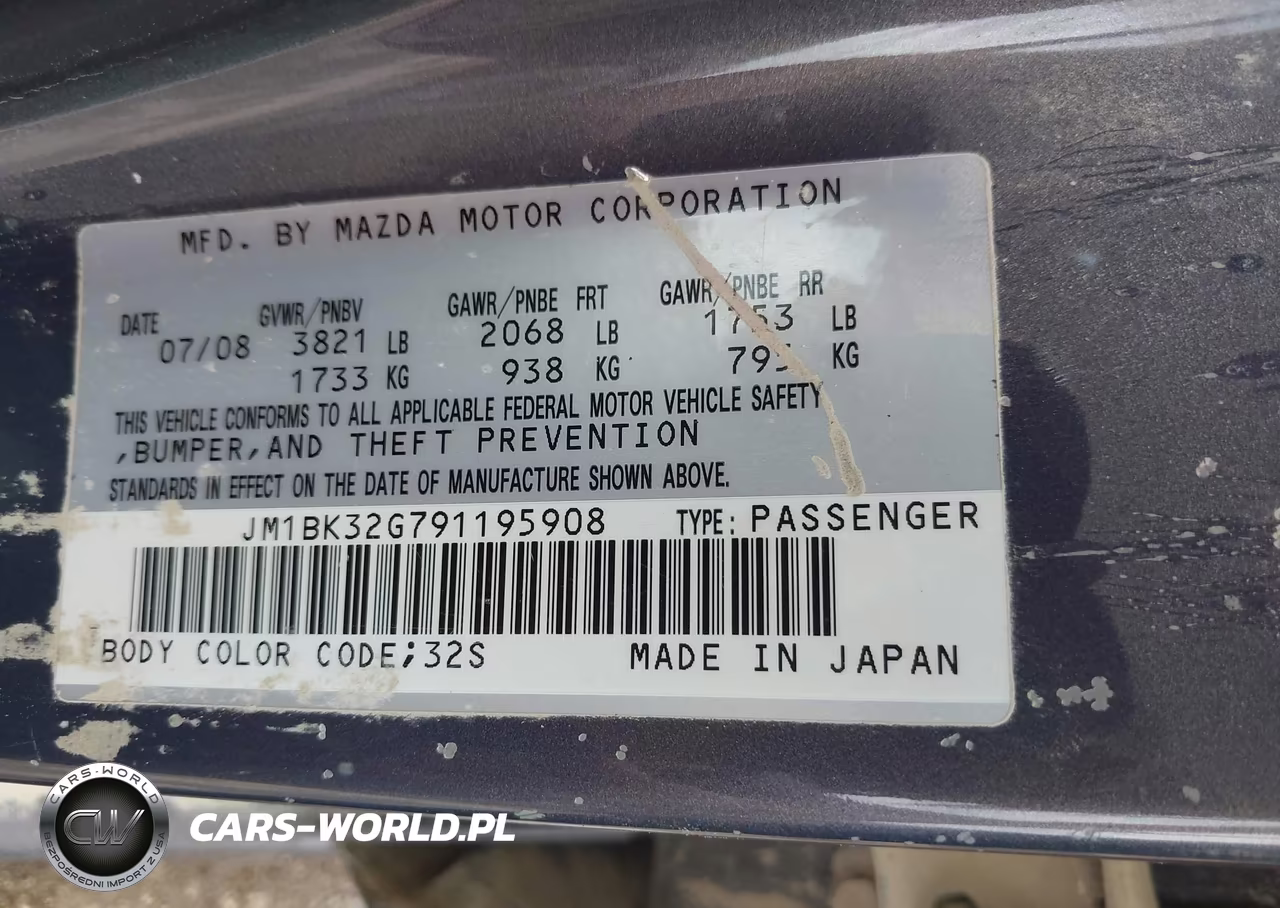 2009 Mazda Mazda3 I VIN:JM1BK32G791195908 - 9