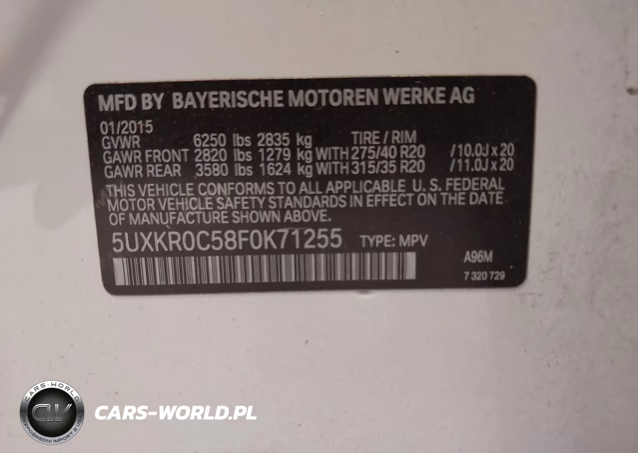 2015 BMW X5 xDrive35I VIN:5UXKR0C58F0K71255 - 9