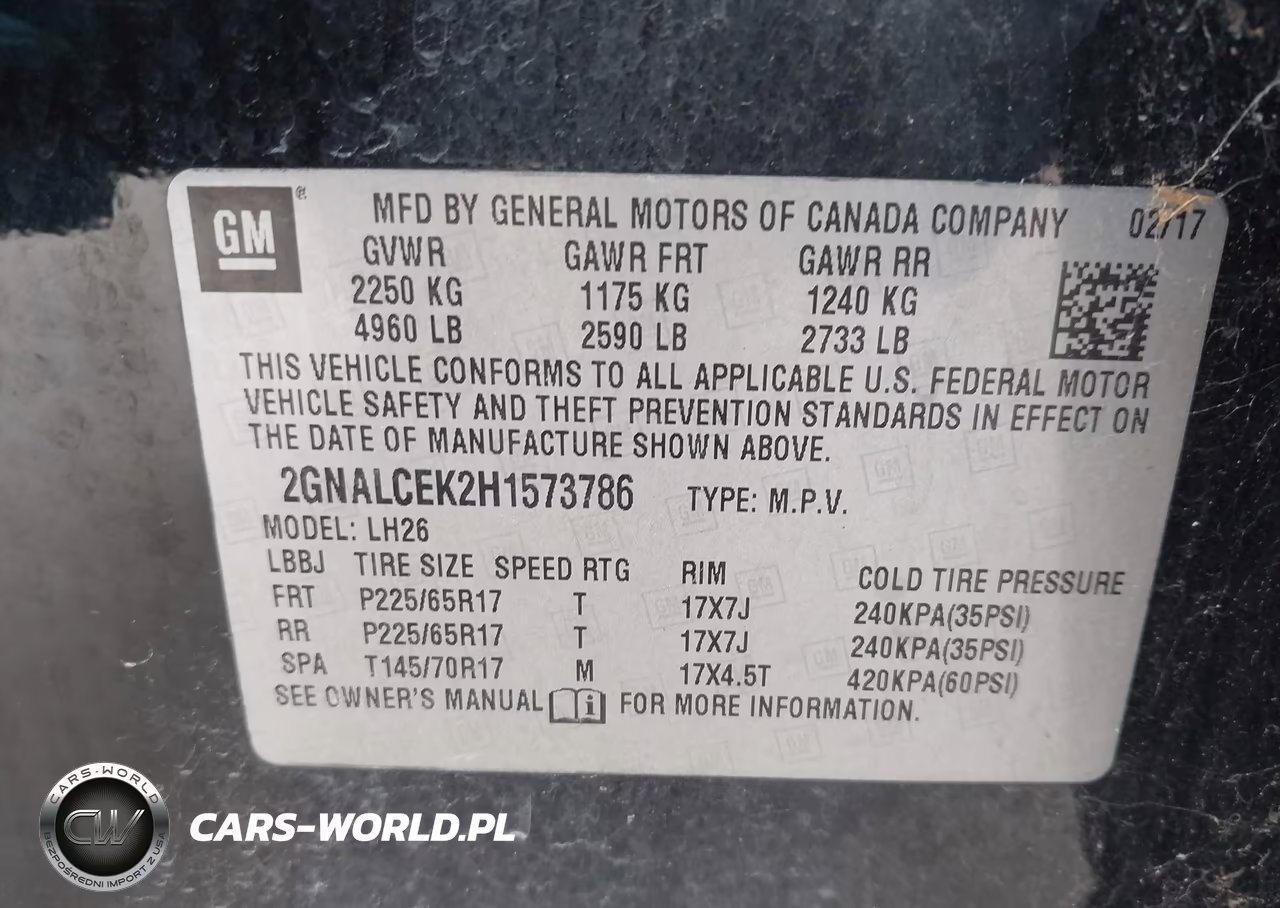 2017 Chevrolet Equinox Lt VIN:2GNALCEK2H1573786 - 9