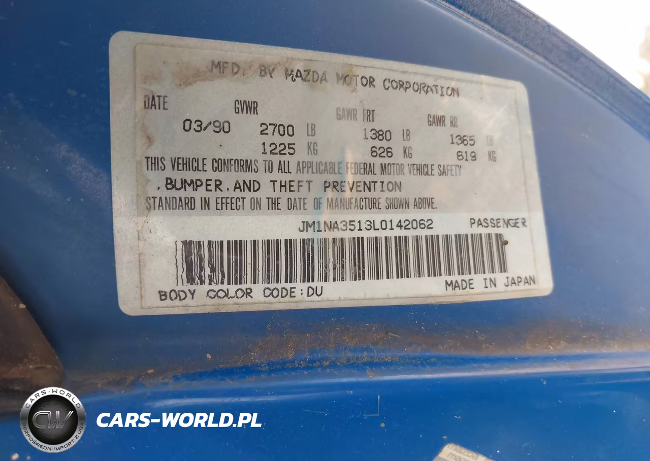 1990 Mazda Mx-5 Miata VIN:JM1NA3513L0142062 - 9