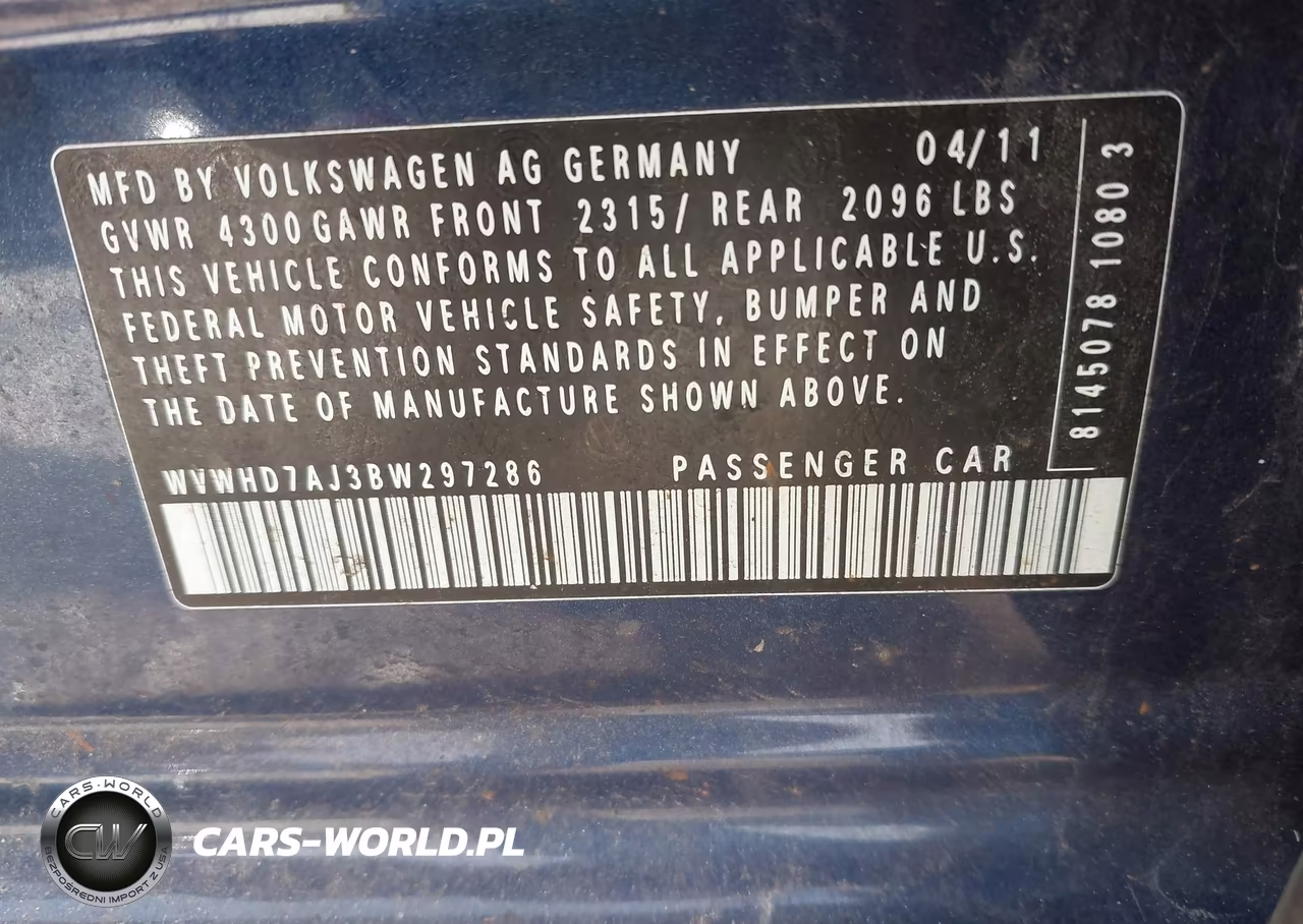 2011 Volkswagen Gti 4-Door Autobahn VIN:WVWHD7AJ3BW297286 - 9