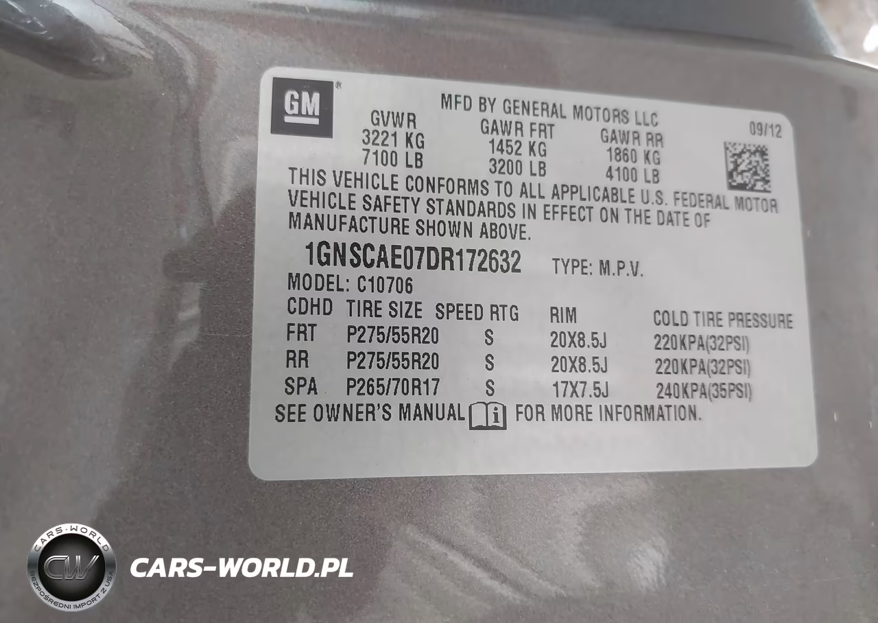 2013 Chevrolet Tahoe Ls VIN:1GNSCAE07DR172632 - 9
