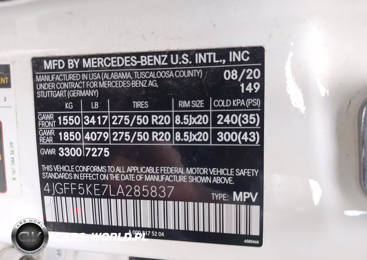2020 Mercedes-Benz Gls 450 4Matic VIN:4JGFF5KE7LA285837 - 9