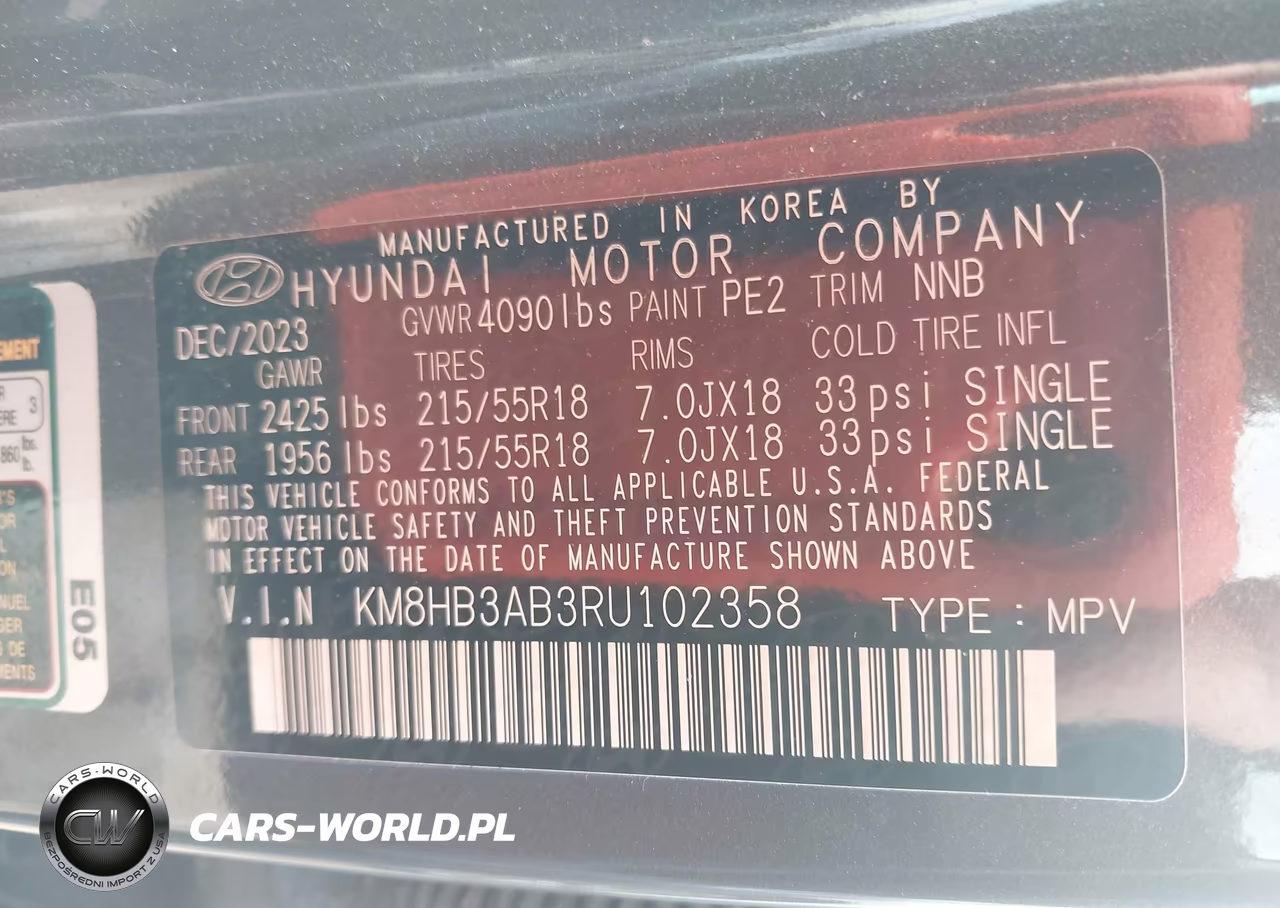 2024 Hyundai Kona Sel VIN:KM8HB3AB3RU102358 - 9