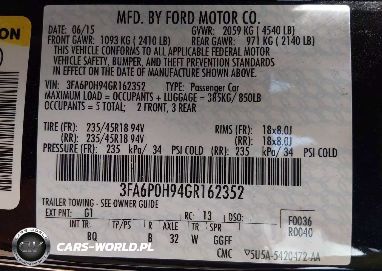 2016 Ford Fusion Se VIN:3FA6P0H94GR162352 - 9