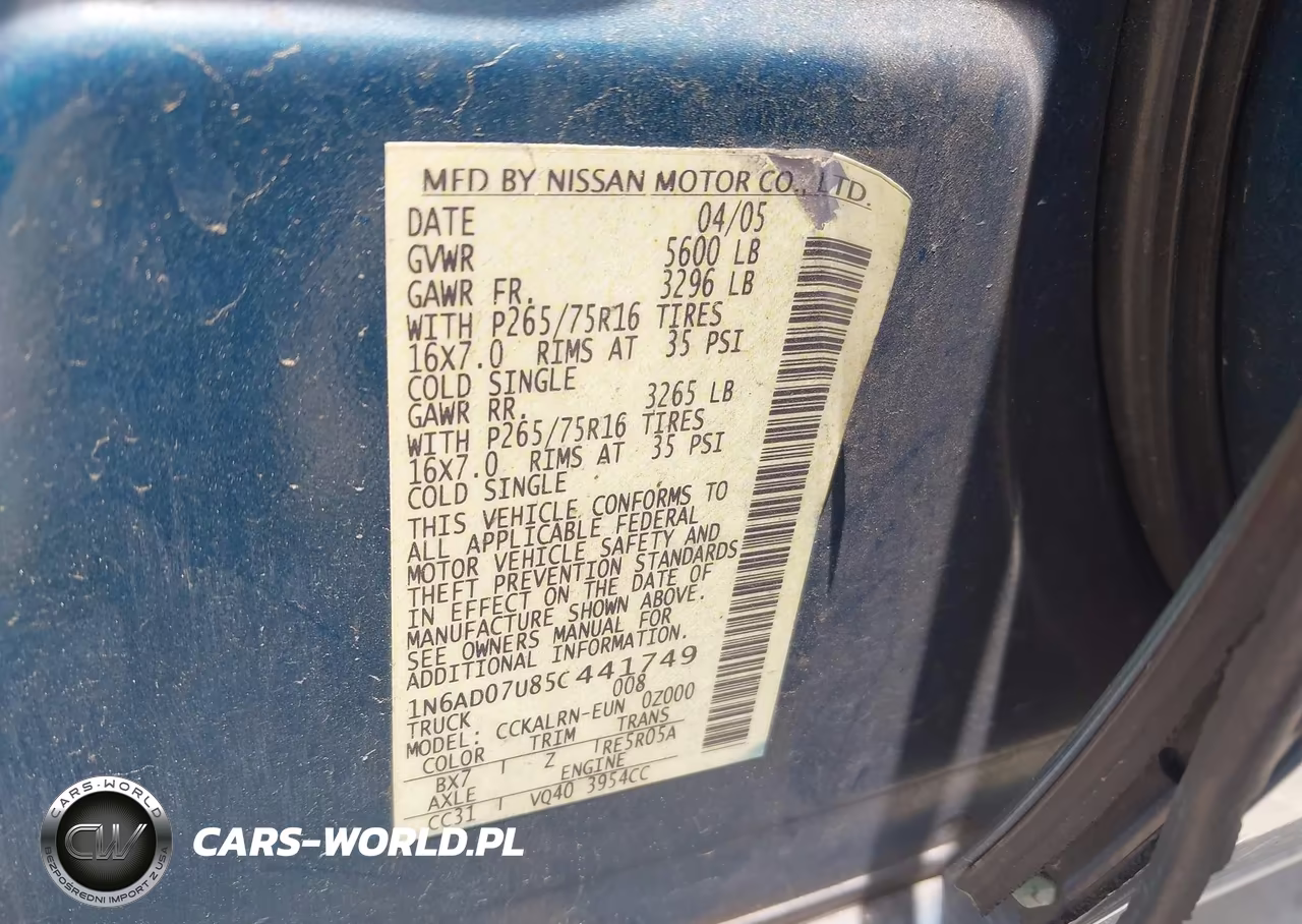 2005 Nissan Frontier 2Wd Nismo VIN:1N6AD07U85C441749 - 9