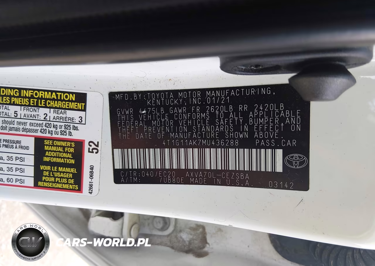 2021 Toyota Camry Se Nightshade Edition VIN:4T1G11AK7MU436288 - 9