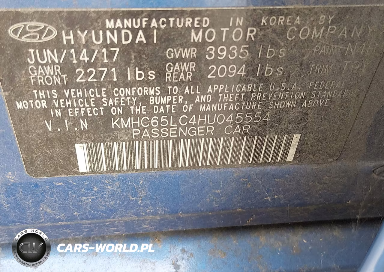 2017 Hyundai Ioniq Hybrid Blue VIN:KMHC65LC4HU045554 - 9