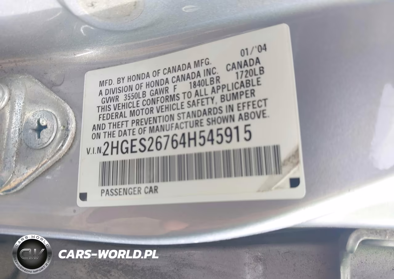 2004 Honda Civic Ex VIN:2HGES26764H545915 - 9