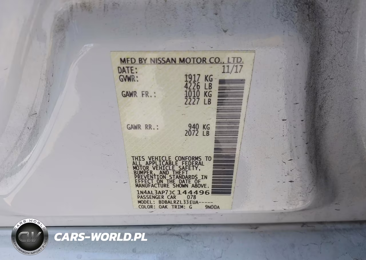2018 Nissan Altima 2.5 Sl VIN:1N4AL3AP7JC144496 - 9
