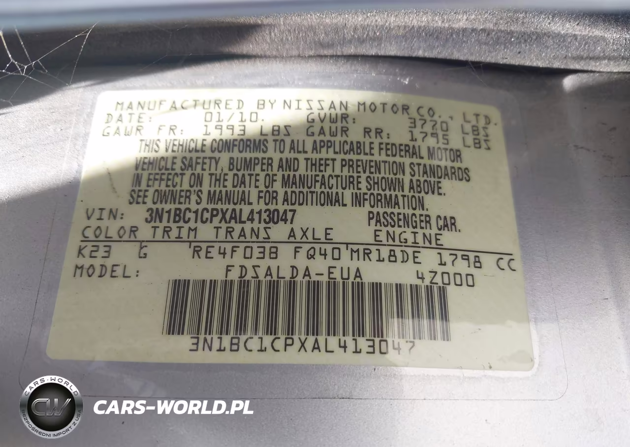2010 Nissan Versa 1.8S VIN:3N1BC1CPXAL413047 - 9