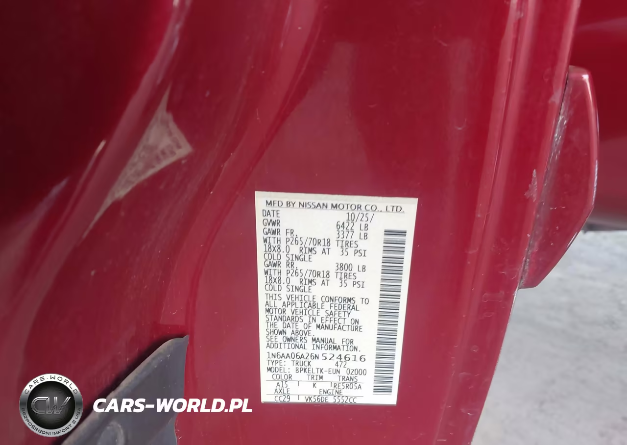 2006 Nissan Titan Se VIN:1N6AA06A26N524616 - 9