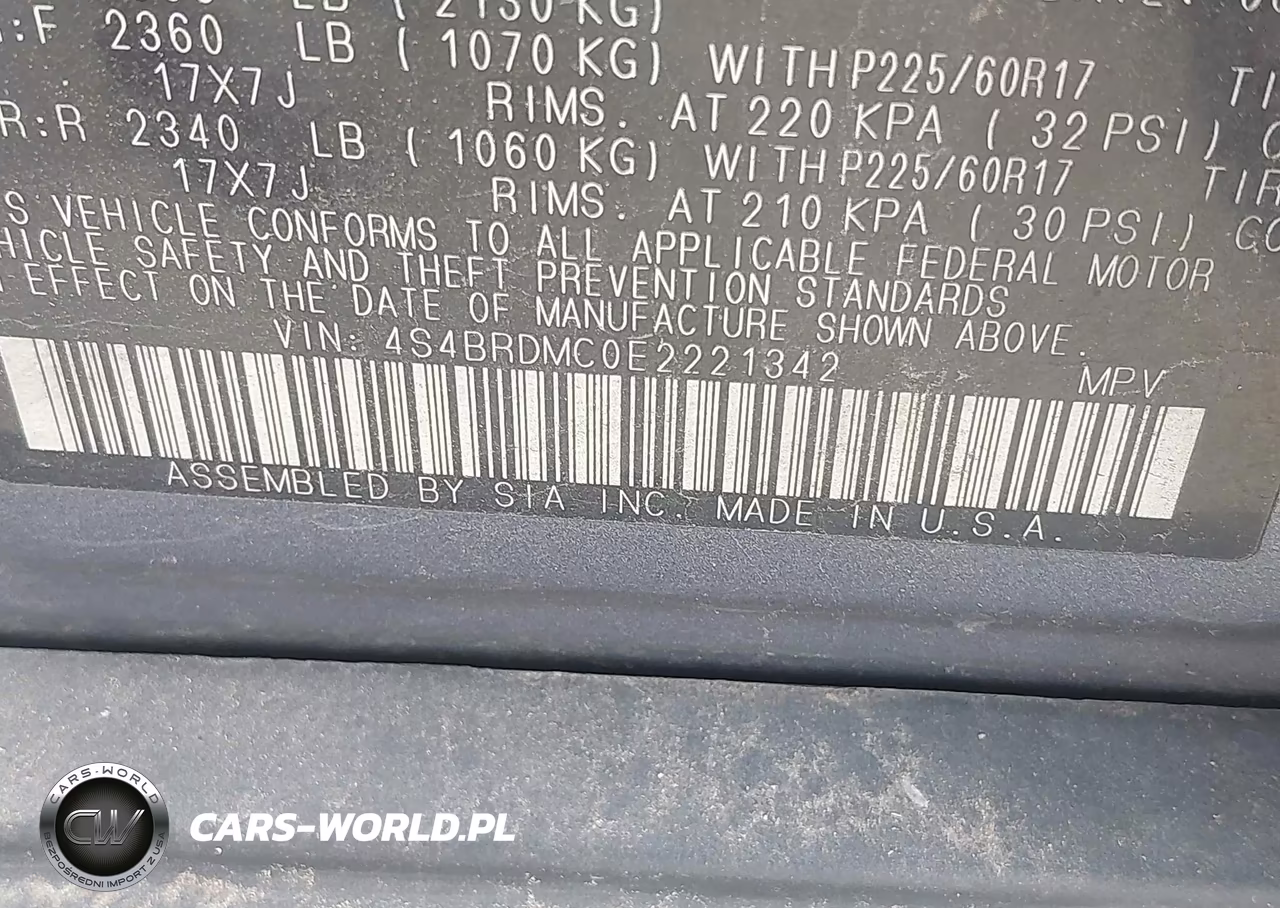 2014 Subaru Outback 3.6R Limited VIN:4S4BRDMC0E2221342 - 9
