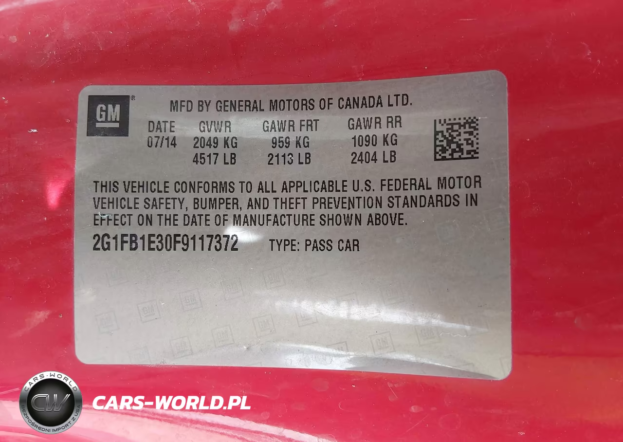 2015 Chevrolet Camaro 2Ls VIN:2G1FB1E30F9117372 - 9