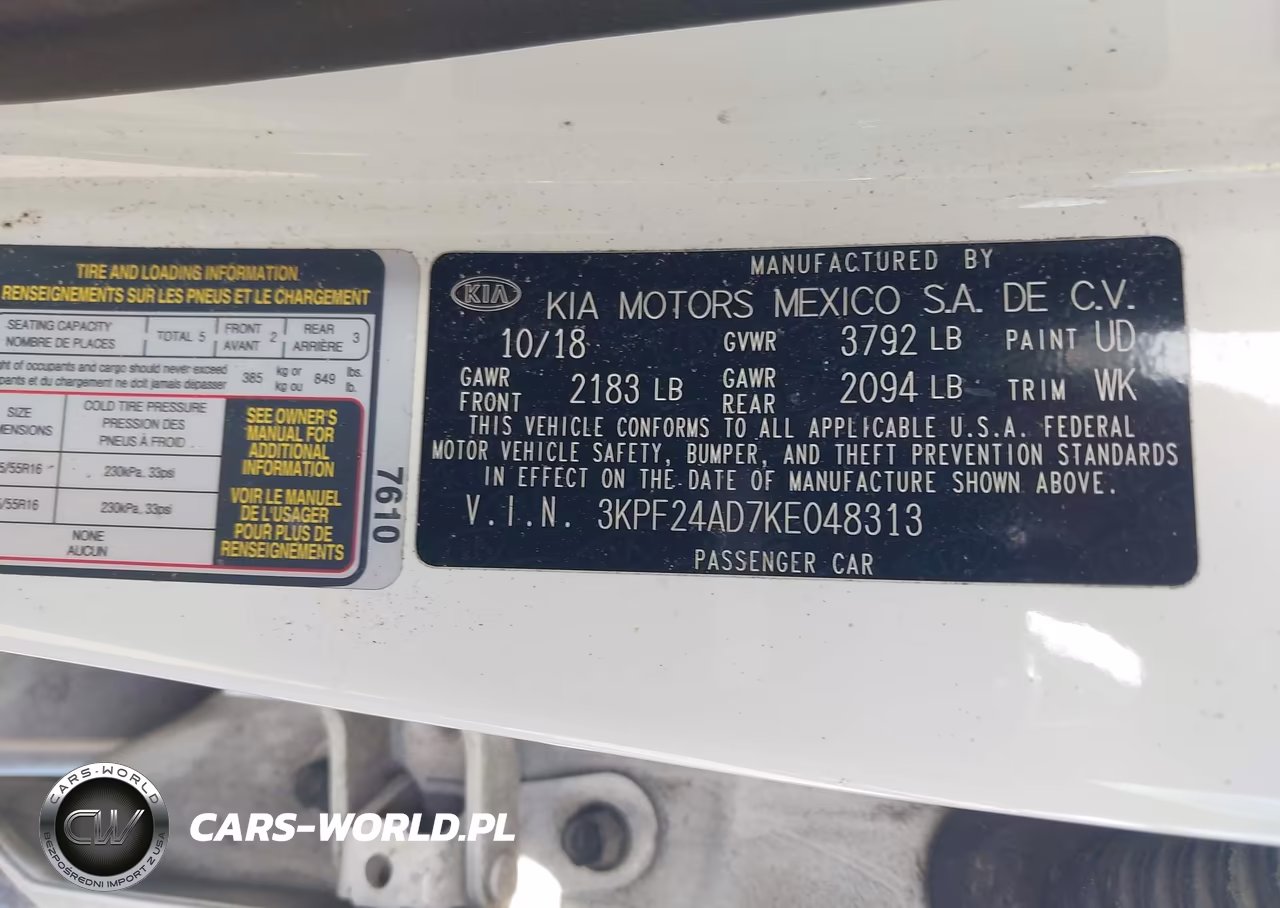2019 Kia Forte Lxs VIN:3KPF24AD7KE048313 - 9