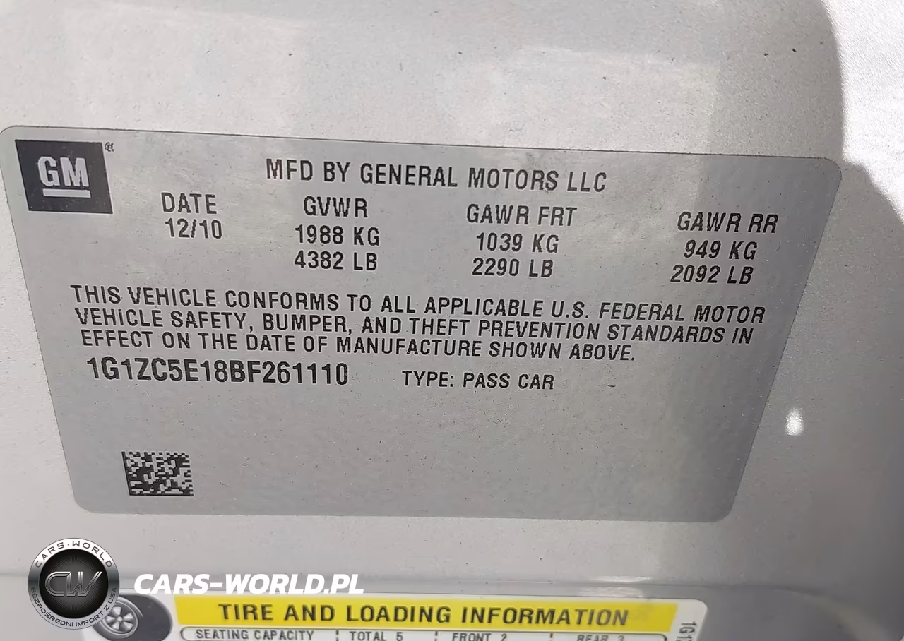 2011 Chevrolet Malibu 1Lt VIN:1G1ZC5E18BF261110 - 9