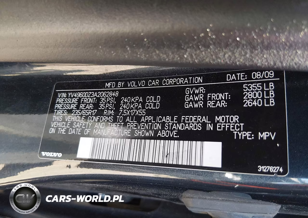 2010 Volvo Xc60 3.2 VIN:YV4960DZ3A2062848 - 9