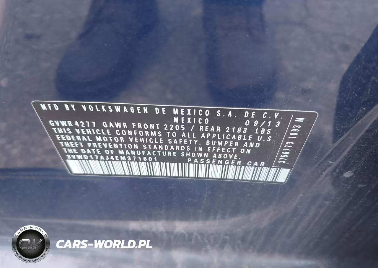 2014 Volkswagen Jetta 1.8T Se VIN:3VWD17AJ4EM371601 - 9