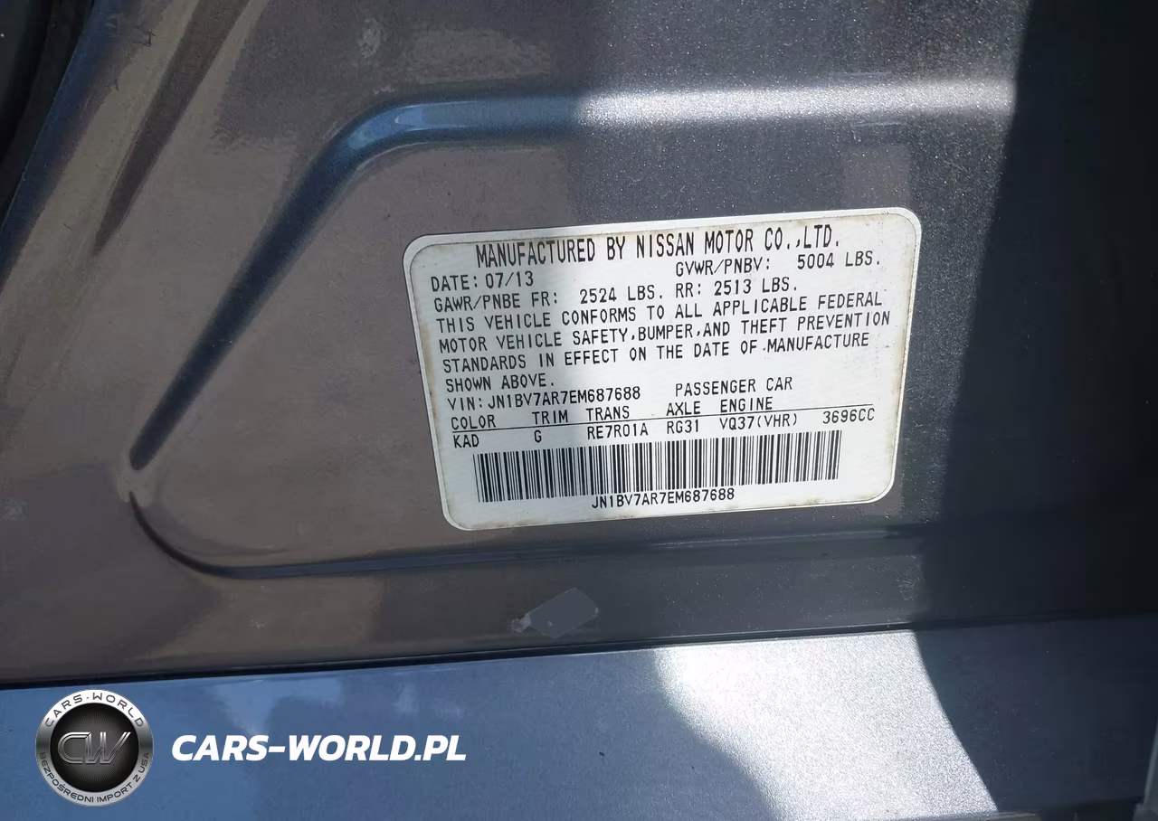 2014 Infiniti Q50 Premium VIN:JN1BV7AR7EM687688 - 9