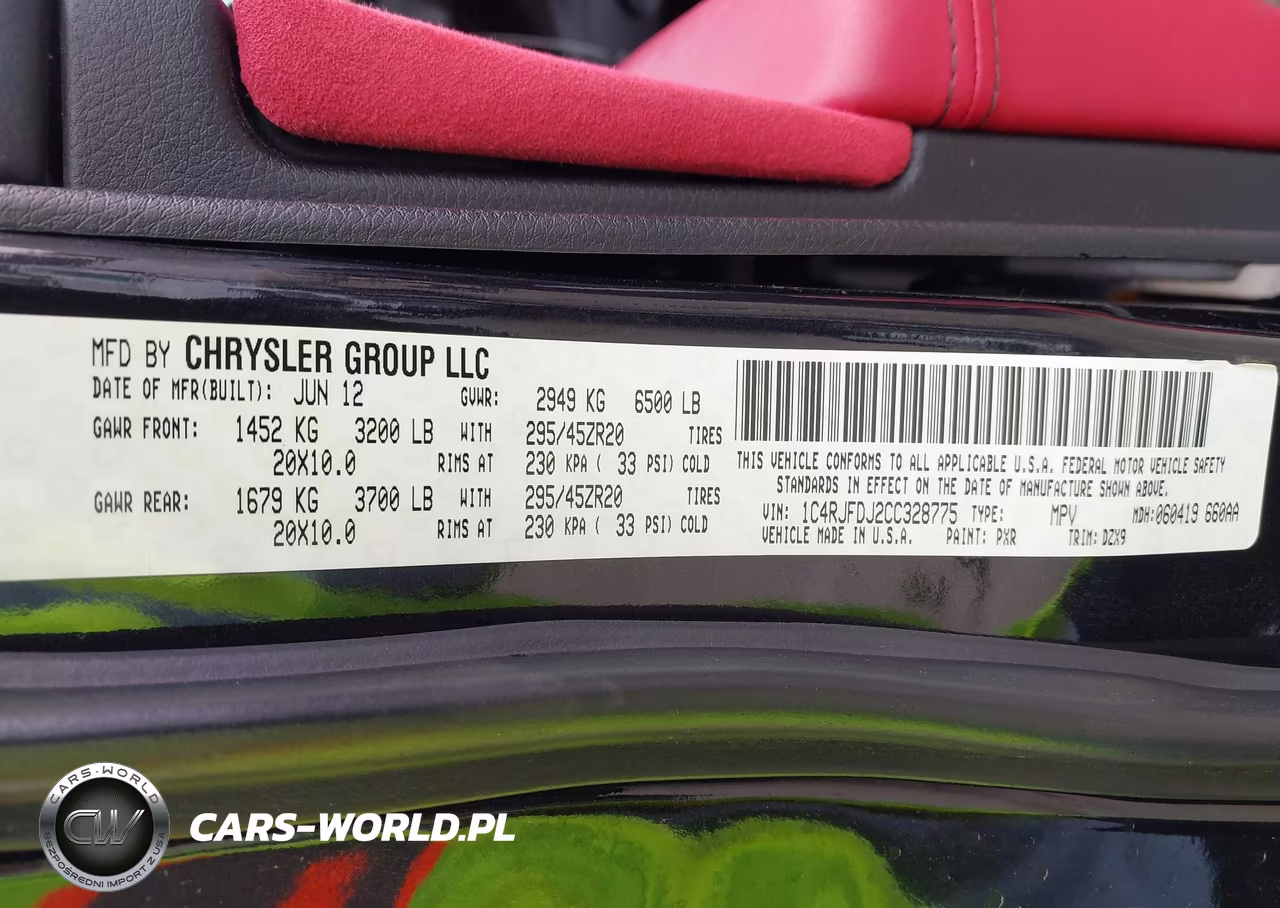 2012 Jeep Grand Cherokee Srt8 VIN:1C4RJFDJ2CC328775 - 9