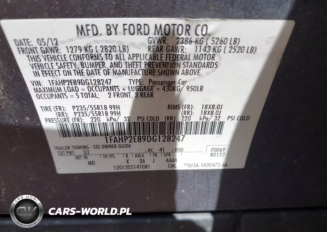 2013 Ford Taurus Sel VIN:1FAHP2E89DG128247 - 9