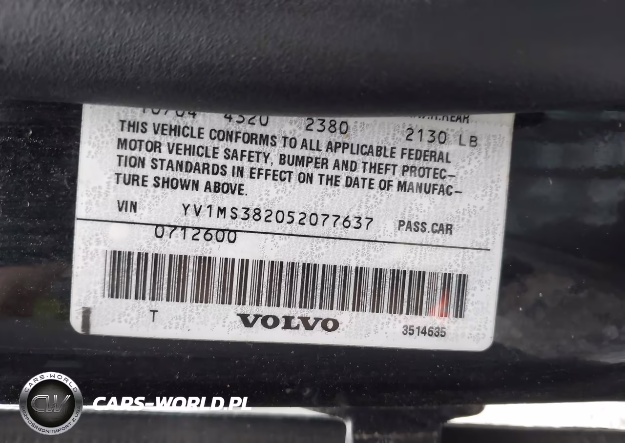 2005 Volvo S40 2.4I A-2.4I A Sr-2.4I M-2.4I M Sr VIN:YV1MS382052077637 - 9