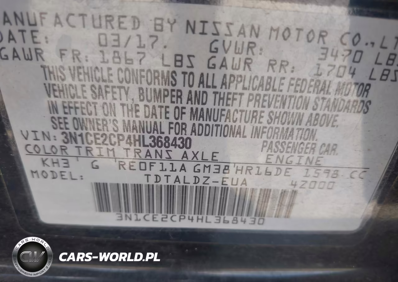 2017 Nissan Versa Note Sv VIN:3N1CE2CP4HL368430 - 9