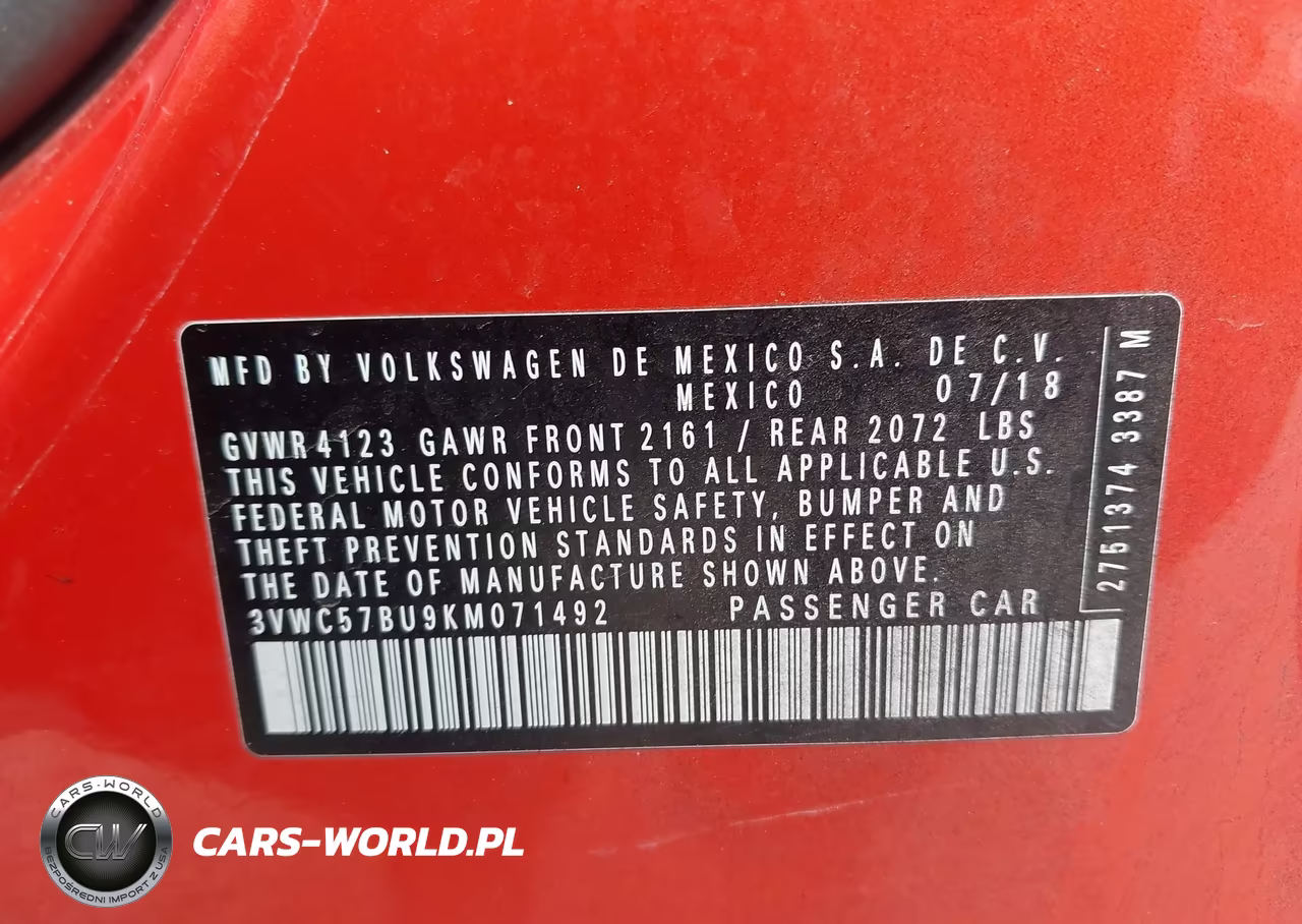 2019 Volkswagen Jetta 1.4T R-Line-1.4T S-1.4T Se VIN:3VWC57BU9KM071492 - 9